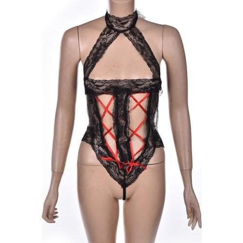 3 Colors Women Sexy intimates Lace Open Bra Sleepwear Underwear Set Lingerie Babydoll Wholesale