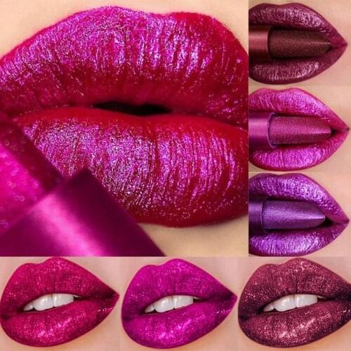 4pcs/set Diamond Shiny Lip Gloss Waterproof Sexy Crystal Glitter Liquid Lipstick Moisturizing Lip Gloss Tube Makeup Cosmetics