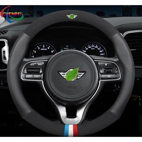 Car Steering Wheel Cover For MINI Countryman Cooper Clubman Paceman JCW F56 R55 F55 F56 R58 R60 R61 F57 Car Interior Accessories