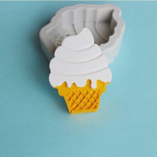 Aouke Ice Cream Cone DIY Mold flip-flop Cake Decoration Tools Chocolate Mold Fudge Clay Drop Plastic Modeling Silicone Mold