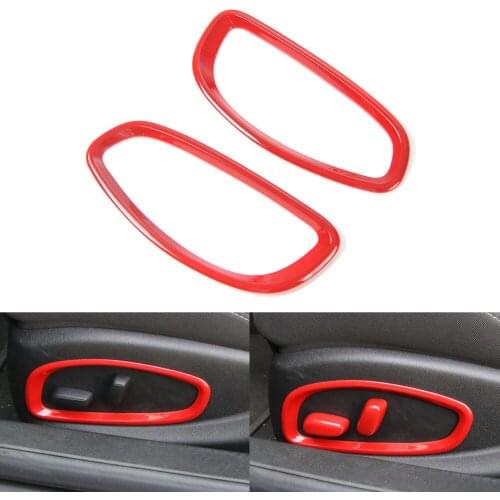 Auto Car Inner Seat Adjust Button Circle Frame Trim Sticker Decorative ABS Fit For Chevrolet Camaro 2017 Car Styling Accessories