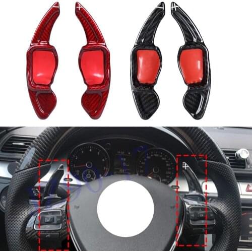 Car Carbon steering wheel DSG paddle shifters Fit For Volkswagen Golf6 Tiguan Passat Polo Eos Scirocco Accessories