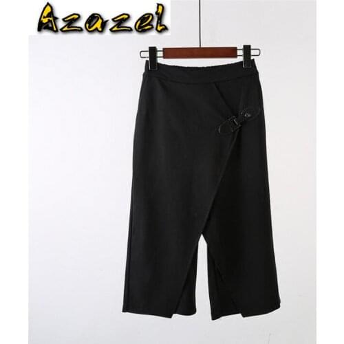 Azazel Hot 2020 Summer Mens New Brand Elastic Cropped Trousers Tide Men Personality Fake Two-piece Elastic Waist Male skirt