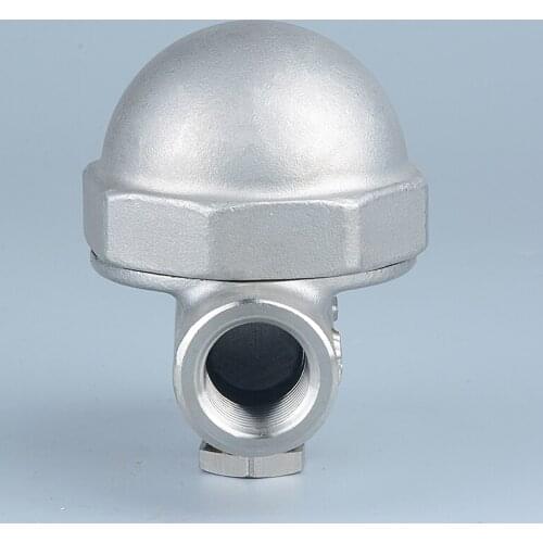 Bimetallic trap universal filter valve adjustable thermostatic trap Internal thread stainless steel silver CS17H/W-16P