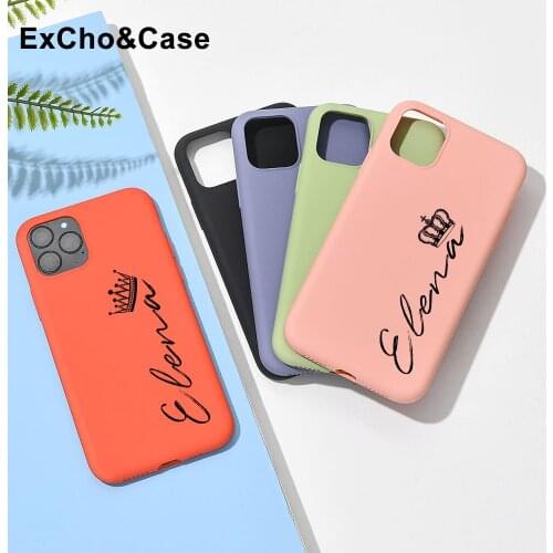2021 New Luxury Custom Name Queen iphone Case For iphone SE 2020 6 6S 7 8 Plus X XS XR XS Max 11 Pro 12 Mini MAX Liquid Silicone