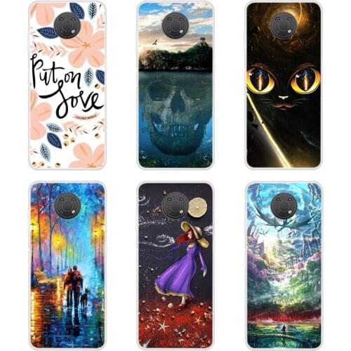 Case For Nokia G10 G20 Phone Cover Back Fitness Silicone Bumper And Softness TPU With Happy Town Series