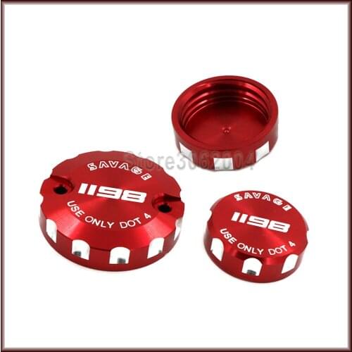 For DUCATI 1198 / R / S 2009 - 2011 2010 Motorcycle Accessories Front Brake Clutch & Rear Brake Fluid Reservoir Cover Cap CNC
