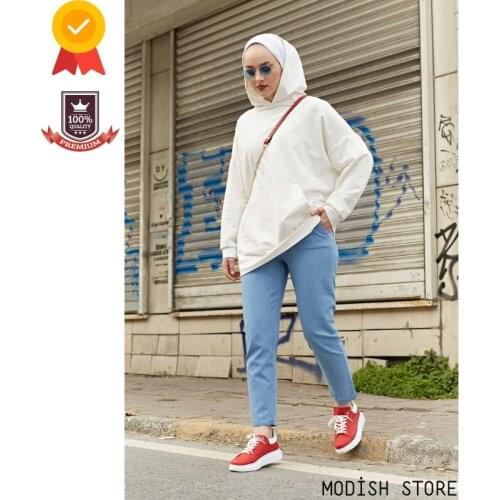 Unlined Jeans Muslim Woman Modest Clothing Turkish Womens Clothing Abaya Dubai Long Denim Skirts Kaftan Islam