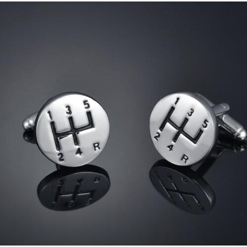 French mens Cufflinks drip blue car gear individual Cufflinks Cufflinks