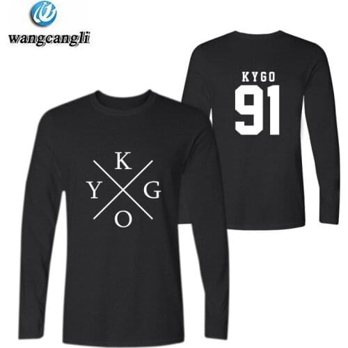 DJ KYGO Hip Hop t shirt Spring Autumn t-shirt men/women Long Sleeve tshirt Casual Print Crewneck t shirts Tee Brand Clothes