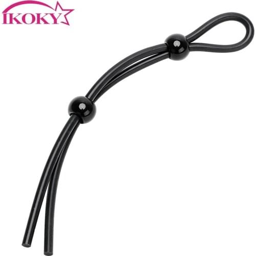 IKOKY Silicone Penis Rings Sex Toys for Men Adjustable Erotic Cock Rings Adult Product Time Delay Ejaculation Sex Shop