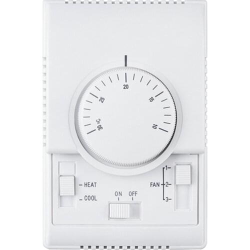 MT01 220VAC Room Mechanical Thermostat Air Conditioner Fan Coil Thermostat Temperature Controller Warm