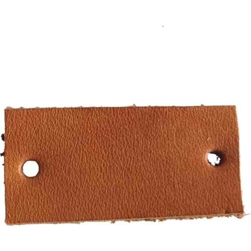 Real Leather Unwritten Sticker 1x3 cm edge single hole