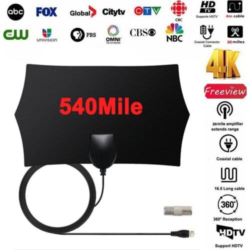 2021 New Indoor Digital HDTV Antenna TV 500 Miles Radius Amplifier DVB-T2 Isdb-tb Clear Satellite Dish Signal Receiver Aerial