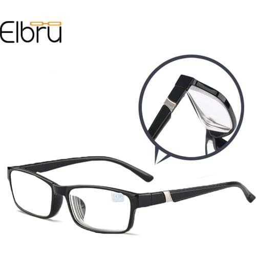 Elbru Square Wood Grain Myopia Glasses Classic Fashion Glasses Short-sighted Spectacles Unisex Eyewear Diopters -1.0 to -4.5