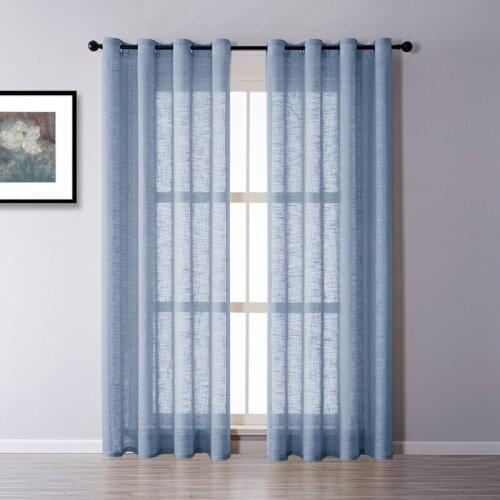 Japan Solid Tulle Curtains for Living Room The Bedroom Kitchen Tulle Curtains for Window Voile Curtains Sheer Windows Drape door