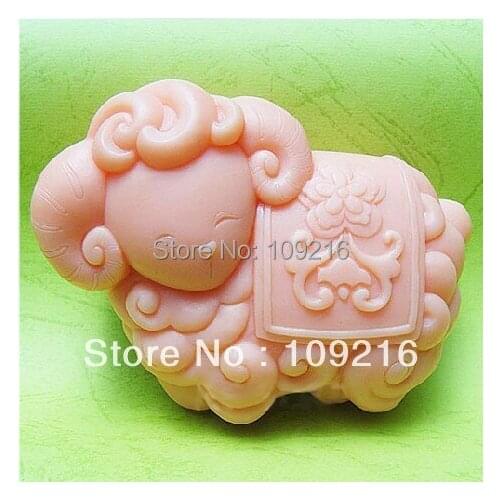 Wholesale!!!1pcs Chinese Zodiac-Goat(zx216) Silicone Handmade Soap Mold Crafts DIY Mold