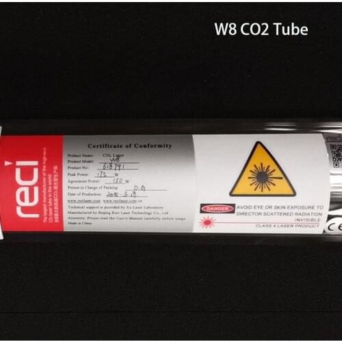Original RECI W8 150W-180W Laser Glass Tube Full Length 1850 Diameter 90mm