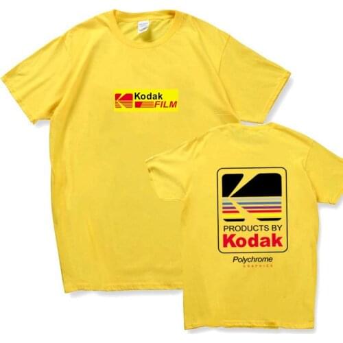 Casual Summer Men Women Tee Shirt INS Korea Retro Loose Wild Kodak Letter Print T-Shirt Men KODAK Cotton T Shirt Short Sleeves