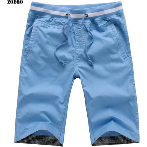 Summer Shorts men Bermuda bermuda masculina Fit Leisure Cotton Shorts Men Fashion Brand Cotton Pencil Shorts M- 4XL