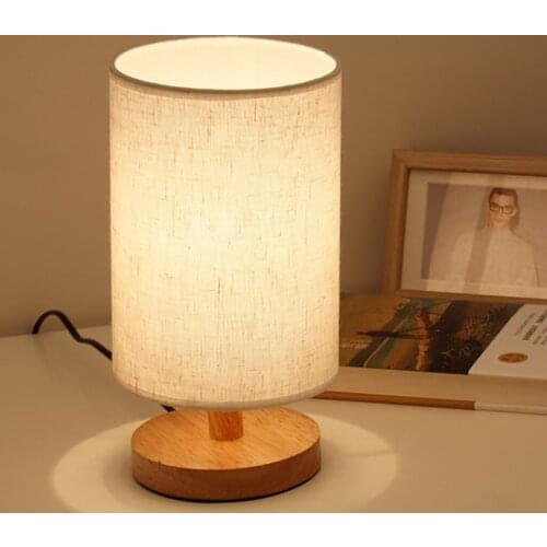 Nordic Wood Table Lamp Modern living room Bedroom Bedside Lamp Night Light Warm White Gift Wood Table lamp Kids Room decorations