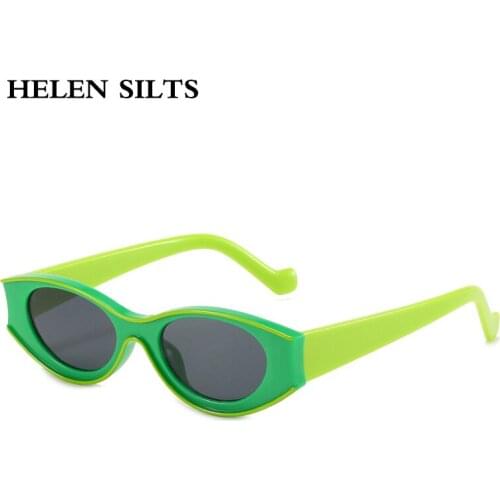 New Punk Tinted Sunglasses Women Retro Cat eye Oculos Sun Glasses For Women Fashion Green Orange Unique Doodle GlassesUV400 H38