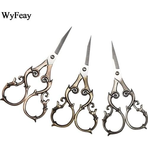 Retro Style Scissors Antique Cutter Cutting Embroidery Cross Stitch Sewing Tool Stainless Steel Craft Shears Needlework Scissors