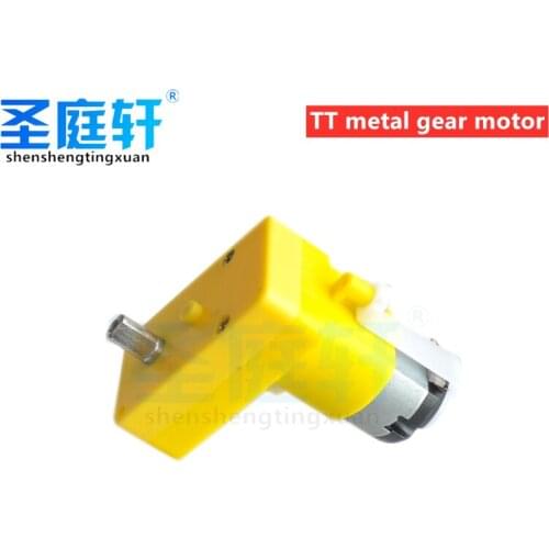 TT motor metal shaft metal gear reducer motor smart car robot accessories L-shaped motor