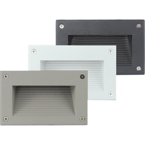 Thrisdar 3W 5W Outdoor LED Step Light Waterproof Recessed LED Footlight Lamp Garden Pathway Villa Wall Corner Light Stair Lamps