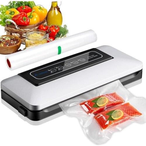 Aobosi Vacuum Sealer 5 In 1 Automatic Food Save Machine Led Indicator Lights Started Kit Of Rolls Hose with Dry Moist Modes