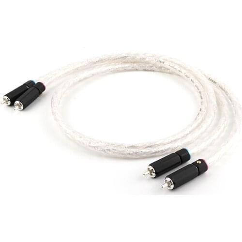 YTER HI-End OFC copper silver plated audio signal cable Line Silver RCA plug Audio/Video Cable