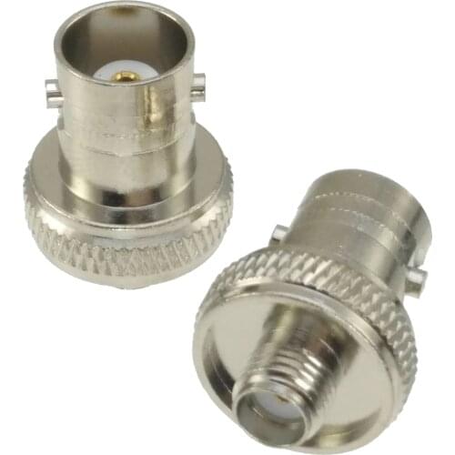 10pcs Adapter BNC jack to SMA female RF connector Nickel plating Radio antenna