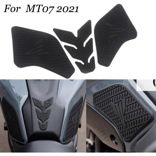 2021 Motorcycle Non-slip Side Fuel Tank Stickers Waterproof Pad Rubber Sticker FOR YAMAHA MT07 MT-07 MT 07