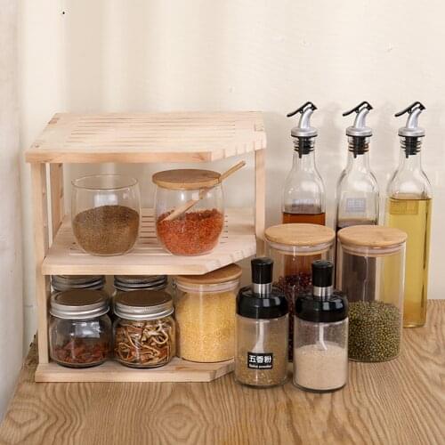 3 Tier Bamboo Kitchen Corner Shelf, Stackable Dish Rack Cupboard Plates Holder , Upgrade Thick Original excellent