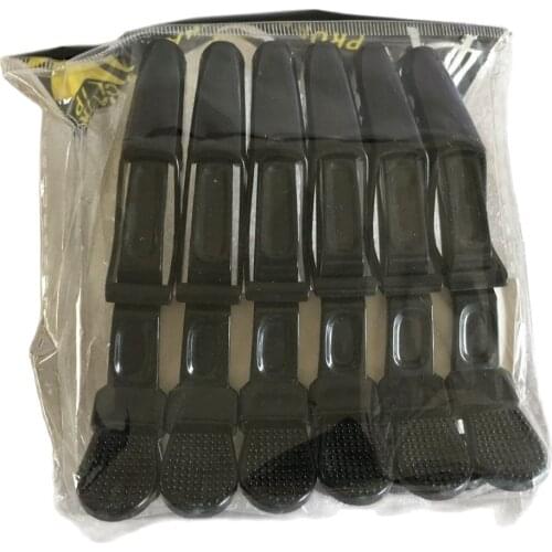 6Pcs Plastic Black Crocodile Hair Grip Clips Salon Hair Sectioning Clips Hairdressing Cutting Clamps