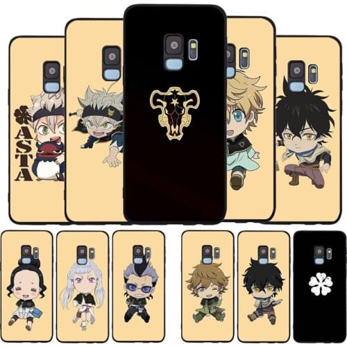 Anime Black Clover Black TPU Silicone Soft Phone Case For Samsung Galaxy S20 S10 S9 S8 Plus Lite NOTE 10 9 8 S7 EDGE