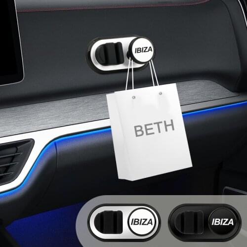 Car Hooks Organizer Storage for Seat Ibiza USB Cable Headphone Key Storage Self Adhesive Hook Hanger Clip Car Accessories