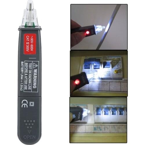 Non Contact Electric with LED Light Button Voltage Detector Tester Pen Voltmeter AC Circuit & Voltage Tool Voltage Pen Kit