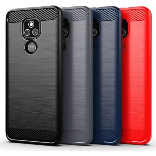 For Motorola Moto E7 Plus XT2081-1 Carbon Fiber Case Full Protection Phone Cover Shockproof Bumper Anti Drop Shell On G9 Play