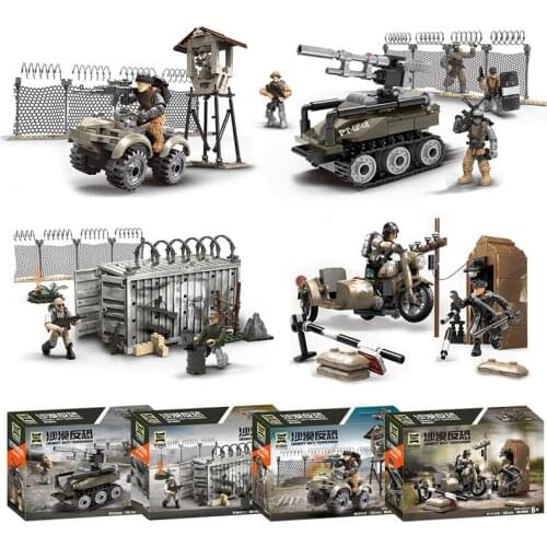 New WWII Action Figure Blocks Call of Duty Anti-Terrorism SWAT Soldier Model Building Kit Military Brick Kids Toys for Boys Gift