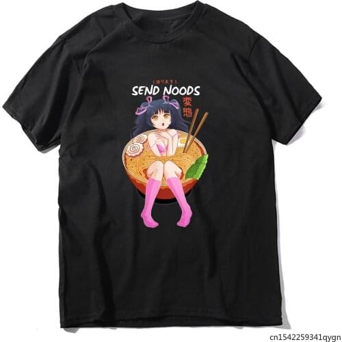 Send Noods T Shirt Ramen Noodle Bowl Shabu Shabu Anime Funny Summe Mens Novelty T-Shirt Unisex Humor