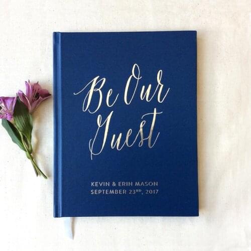 Personalize be our guest Wedding Guest Books, customize wedding guestbook photo albums Instant Photo Booth keepsake book
