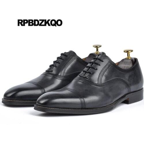 Brush Italy Real Leather Men Italian Shoes For Wedding Party Genuine British Style Square Toe Luxury Oxfords Dress European
