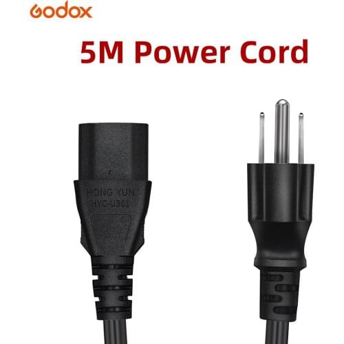 Godox 5M High quality material power cable suitable for photography lights ,computers