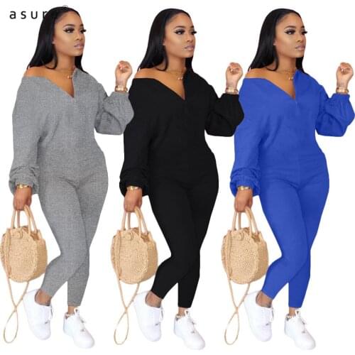 Jumpsuit Women Pants Long Sleeve Body Overalls Sexy Clothing 2021 Female One Piece Club Outfits Tracksuit Black Catsuit AC8219