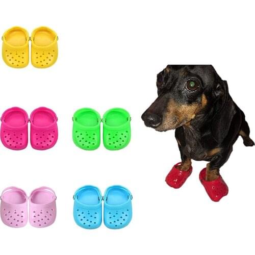 Summer Dog Shoes Slippers Pet Hollow Out Breathable Beach Flip Flops Casual Slip-on Flats Sandals Puppy Small Dog Hole Shoes