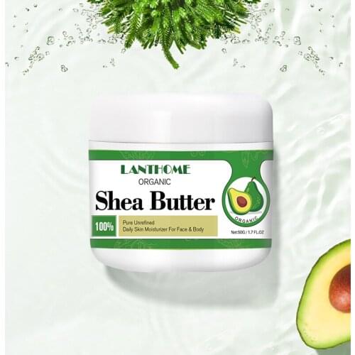 Lanthome Shea Butter Sea Salt Exfoliating, Whitening Moisturizing Skin Rejuvenation Anti-cellulite Treatment for Acne 50g