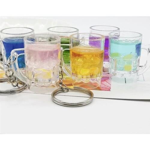 Fashion Soft Drink Black Tea Fruit Drink Cup Keychain Resin Bubble Juice Keyring Beverage Mugs Korean Refreshments Women Jewelry