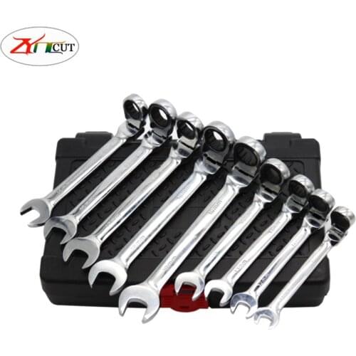12pcs High quality 72 teeth Adjustable head ratchet wrench set,Dual purpose ratchet wrench automobile repair tool set