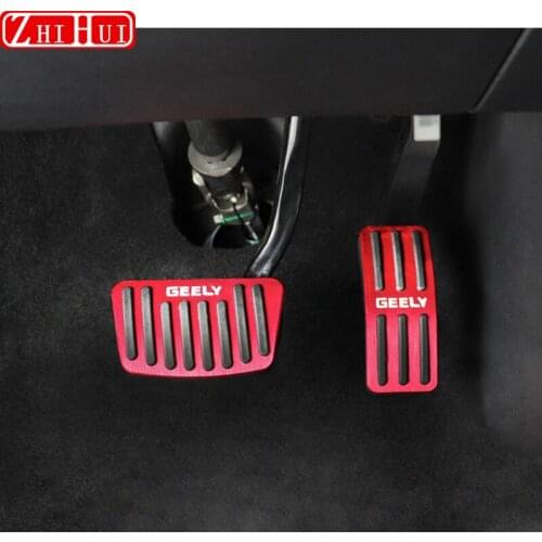 Interior Car Gas Brake Panel Cover Sticker For Geely Tugella Xingyue FY11 2019-2021 Stainless Steel Cover Stickers Accessories